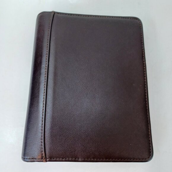 Franklin Covey Planner Franklin Quest Binder Brown Leather 6 Ring Organizer - Picture 3 of 16